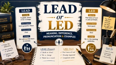 Lead or Led Meaning, Difference, Pronunciation & Examples