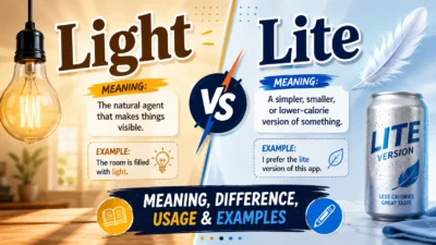 Light vs Lite Meaning, Difference, Usage & Examples
