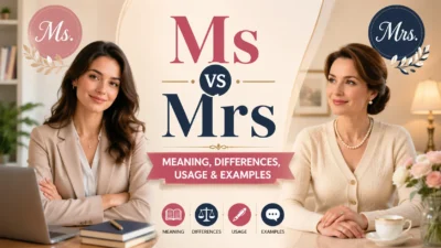Ms vs Mrs Meaning, Differences, Usage & Examples