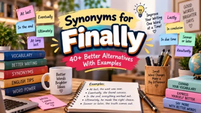 Synonyms for Finally 40+ Better Alternatives With Examples