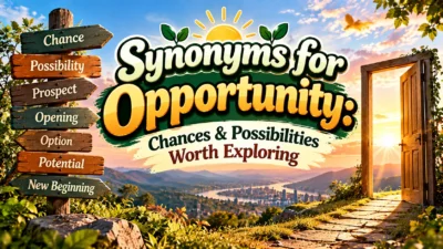 Synonyms for Opportunity Chances & Possibilities Worth Exploring